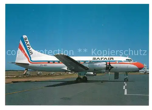 AK / Ansichtskarte Flugzeuge_Zivil Safair Lines CV 580 ZS KEI c n 141 Flugzeuge Zivil