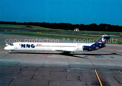 AK / Ansichtskarte Flugzeuge_Zivil Ming Pax MD 82 TC MNS c n 48098 Flugzeuge Zivil