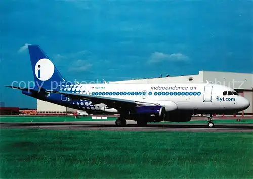 AK / Ansichtskarte Flugzeuge_Zivil Independence Air A319 132 N804BR c n 2296 Flugzeuge Zivil
