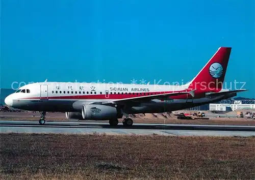 AK / Ansichtskarte Flugzeuge_Zivil Sichuan Airlines A319 132 B 6043 c n 2313 Flugzeuge Zivil