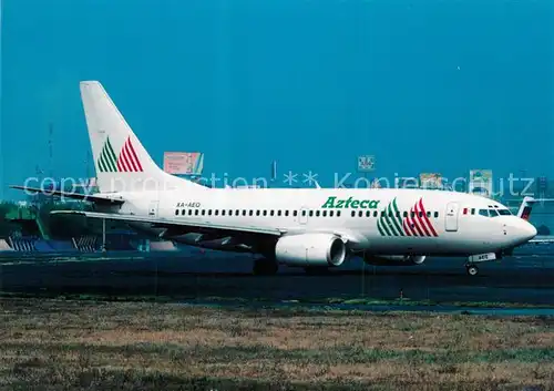 AK / Ansichtskarte Flugzeuge_Zivil Azteca Airlines B 737 7EA XA AEQ c n 32407 Flugzeuge Zivil