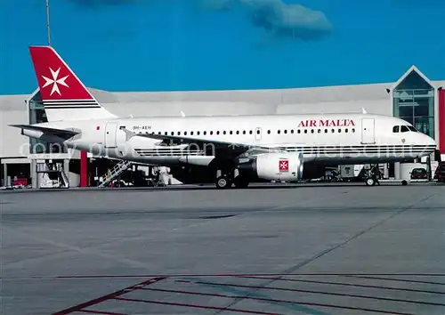 AK / Ansichtskarte Flugzeuge_Zivil Air Malta A319 112 9H AEH c n 2122 Flugzeuge Zivil