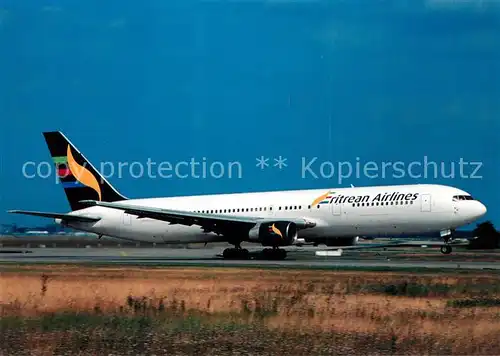 AK / Ansichtskarte Flugzeuge_Zivil Eritrean Airlines B 767 366 ER E3 AAO c n 24541 Flugzeuge Zivil