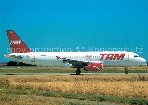 AK / Ansichtskarte Flugzeuge_Zivil Tam Brasil A320 232 F WWIR c n 1246 Flugzeuge Zivil