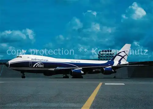 AK / Ansichtskarte Flugzeuge_Zivil Air Bridge Cargo Volga Dnepr Boeing 747 243F SCD VP BIA Flugzeuge Zivil