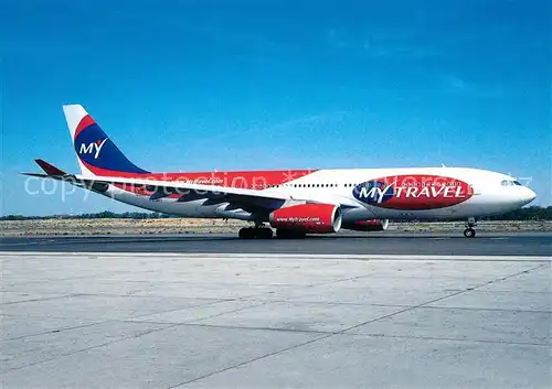 AK / Ansichtskarte Flugzeuge_Zivil My Travel A330 243 G OMYT c n 301 Flugzeuge Zivil