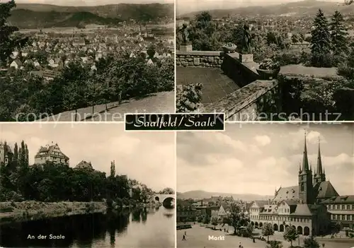 AK / Ansichtskarte Saalfeld_Saale Markt  Saalfeld_Saale