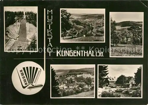 AK / Ansichtskarte Klingenthal_Vogtland Aschbergschanze Sporthotel Klingenthal_Vogtland