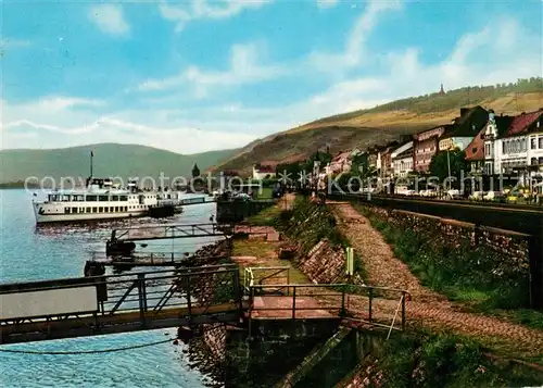 AK / Ansichtskarte Ruedesheim_Rhein Anlegestelle Damper Ruedesheim Rhein