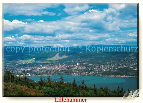 AK / Ansichtskarte Lillehammer Fliegeraufnahme Lillehammer