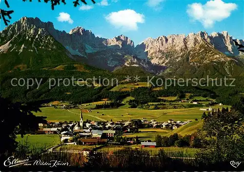 AK / Ansichtskarte Ellmau_Tirol mit Wildem Kaiser Ellmau Tirol