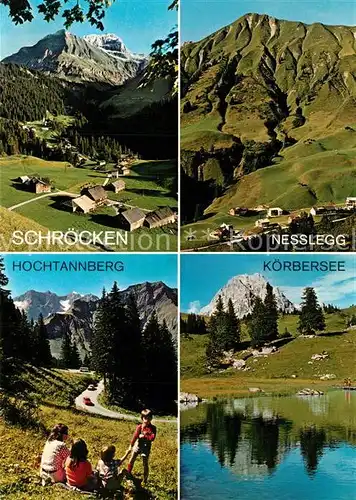 AK / Ansichtskarte Schroecken_Vorarlberg Nessleg Koerbersee Hochtannenberg Schroecken Vorarlberg