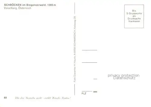 AK / Ansichtskarte Schroecken_Vorarlberg Nessleg Koerbersee Hochtannenberg Schroecken Vorarlberg