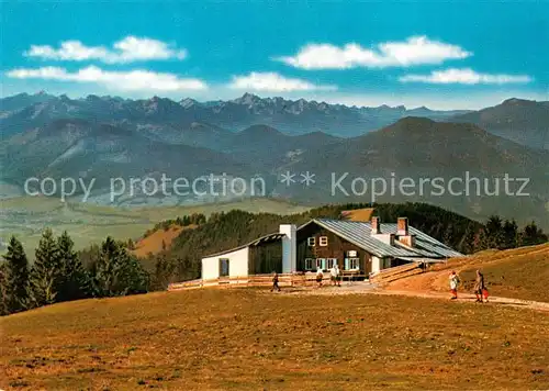 AK / Ansichtskarte Bad_Kohlgrub Hoerndle Huette Berggaststaette Fernsicht Alpenpanorama Bad_Kohlgrub