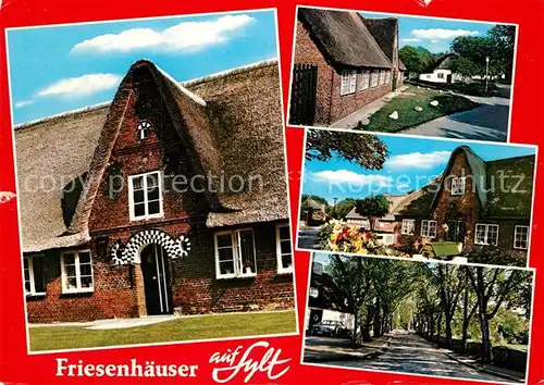 AK / Ansichtskarte Insel_Sylt Friesenhaeuser Baumallee Insel_Sylt