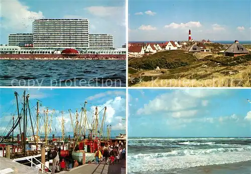 AK / Ansichtskarte Insel_Sylt Kurzentrum Hoernum Leuchtturm Lister Hafen Fischkutter Nordsee Strand Insel_Sylt