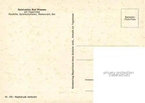 AK / Ansichtskarte Bad_Wiessee Spielcasino am Tegernsee Herbststimmung Bad_Wiessee