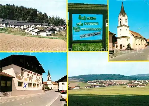 AK / Ansichtskarte Zandt_Oberpfalz Wohnsiedlung Wirtshaus zum Braeu Kirche Landschaftspanorama Zandt Oberpfalz