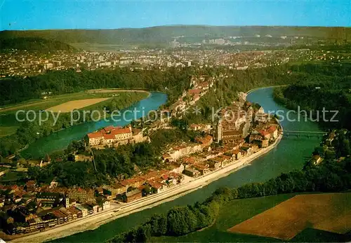 AK / Ansichtskarte Burghausen_Salzach Fliegeraufnahme Burghausen Salzach