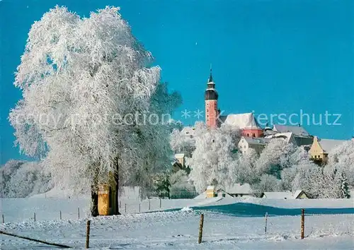 AK / Ansichtskarte Andechs Kloster Benediktinerabtei Winterimpressionen Andechs