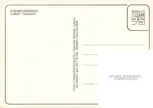 AK / Ansichtskarte Bad_Kissingen Fliegeraufnahme Bad_Kissingen