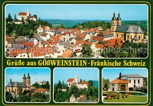 AK / Ansichtskarte Goessweinstein Ortsansicht mit Basilika und Burg Goessweinstein