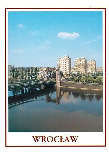 AK / Ansichtskarte Wroclaw Most Grunwaldzki Oder Bruecke Hochhaeuser Wroclaw