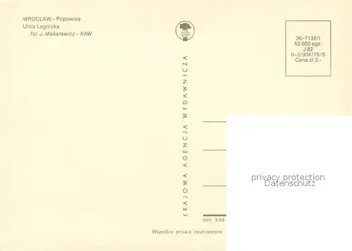 AK / Ansichtskarte Popowice_Wroclaw Ulica Legnicka Wohnblocks Hochhaeuser Plattenbauten 
