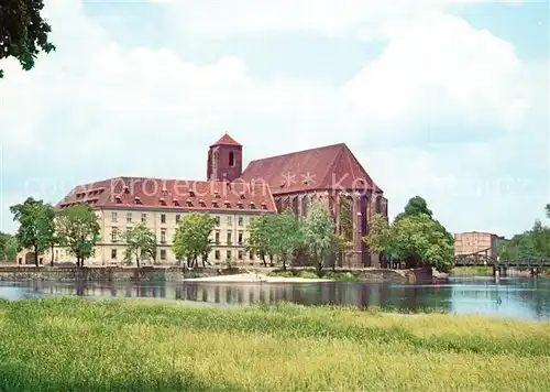AK / Ansichtskarte Wroclaw Ostrow Piaskowy Biblioteka Uniwersytecka Universitaetsbibliothek Wroclaw
