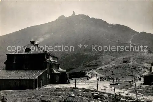 AK / Ansichtskarte Karpacz Widok na Sniezke Karkonosze Bergbaude Schneekoppe Riesengebirge Karpacz