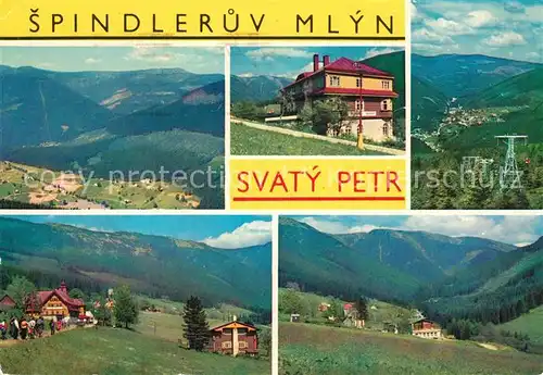 AK / Ansichtskarte Svaty_Petr Landschaftspanorama Berghotel Riesengebirge Svaty_Petr