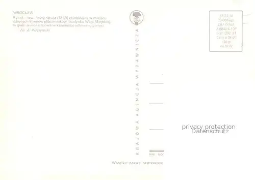 AK / Ansichtskarte Wroclaw Rynek Ratusz Marktplatz Rathaus Wroclaw