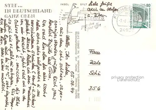 AK / Ansichtskarte Insel_Sylt Landschaftspanorama Steilkueste Duenen Friesenhaus Brandung Moewen Insel_Sylt