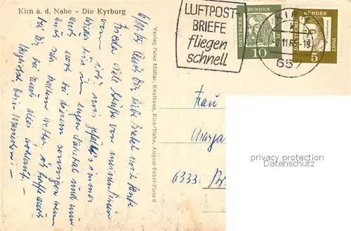 AK / Ansichtskarte Kirn_Nahe Kyrburg Kirn_Nahe