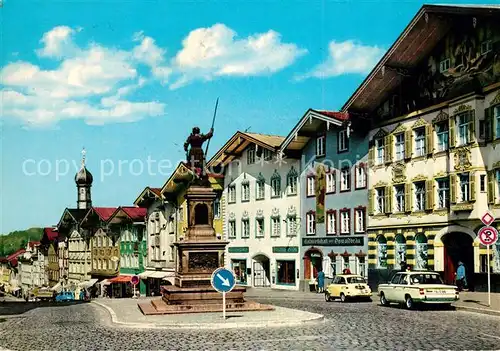 AK / Ansichtskarte Bad_Toelz Marktstrasse mit Winzerer Denkmal Bad_Toelz