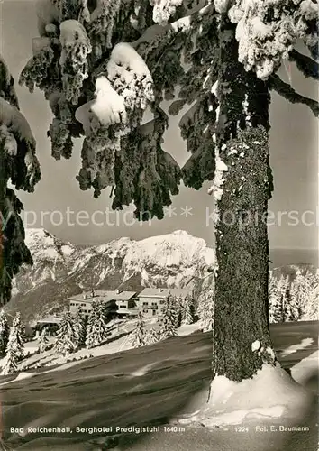 AK / Ansichtskarte Bad_Reichenhall Berghotel Predigtstuhl Winterlandschaft Alpen Bad_Reichenhall