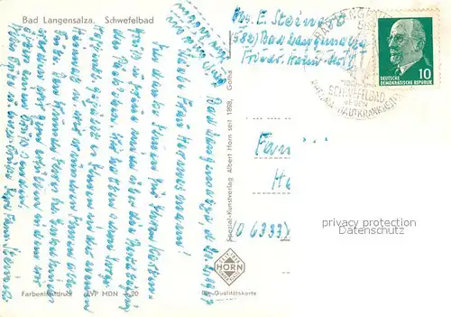 AK / Ansichtskarte Bad_Langensalza Schwefelbad Bad_Langensalza