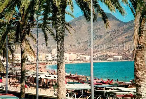 AK / Ansichtskarte Benidorm Unter Palmen Strand Benidorm