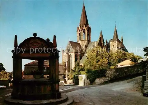 AK / Ansichtskarte Oppenheim Katharinenkirche Geschlechterbrunnen Oppenheim