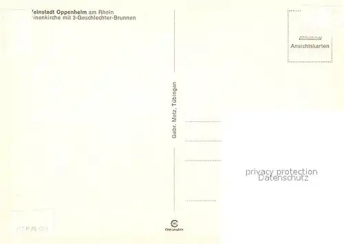 AK / Ansichtskarte Oppenheim Katharinenkirche Geschlechterbrunnen Oppenheim