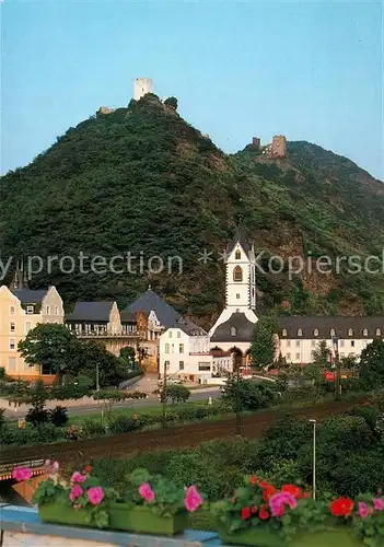 AK / Ansichtskarte Bornhofen_Kamp Wallfahrtskirche Burgen Die feindlichen Brueder Bornhofen Kamp