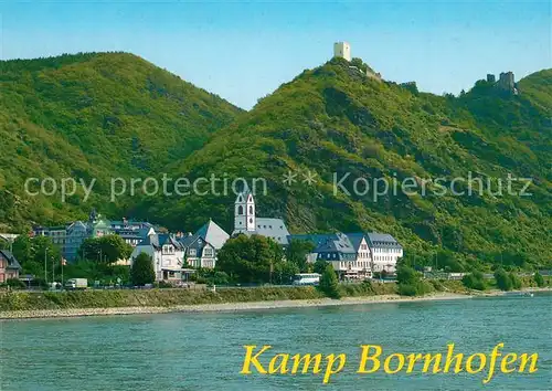 AK / Ansichtskarte Kamp Bornhofen Blick ueber den Rhein Kloster Burgen Die feindlichen Brueder Kamp Bornhofen