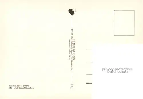 AK / Ansichtskarte Timmendorfer_Strand Strand Hotel Seeschloesschen Timmendorfer_Strand