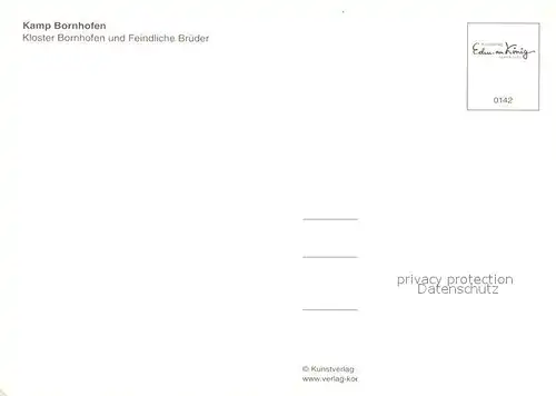 AK / Ansichtskarte Kamp Bornhofen Blick ueber den Rhein Kloster Bugen Die feindlichen Brueder Kamp Bornhofen