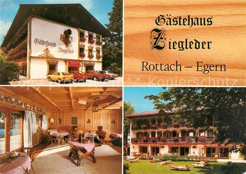 AK / Ansichtskarte Rottach Egern Gaestehaus Ziegleder Liegewiese Garten Rottach Egern