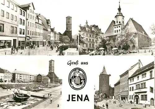 AK / Ansichtskarte Jena_Thueringen Johannisstrasse Historisches Rathaus Platz der Kosmonauten Johannistor Jena Thueringen