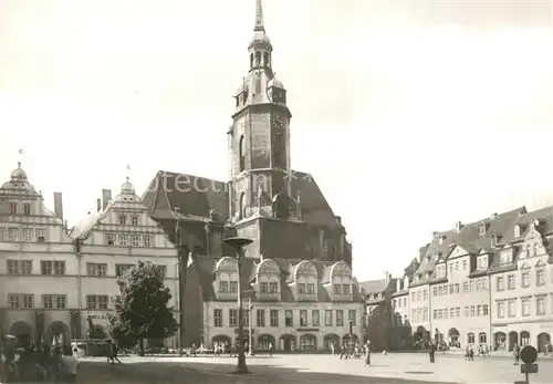 AK / Ansichtskarte Naumburg_Saale Wilhelm Pieck Platz mit Wenzelskirche Naumburg_Saale