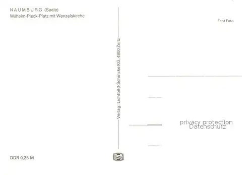AK / Ansichtskarte Naumburg_Saale Wilhelm Pieck Platz mit Wenzelskirche Naumburg_Saale