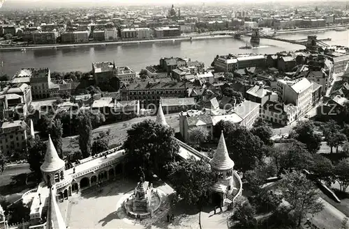 AK / Ansichtskarte Budapest Stadtpanorama mit Fischerbastei Donaubruecke Budapest