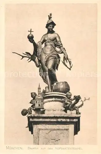 AK / Ansichtskarte Muenchen Bavaria auf dem Hofgartentempel Muenchen